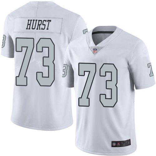 Men Oakland Raiders Limited White Maurice Hurst Jersey NFL Football 73 Rush Vapor Untouchable Jersey